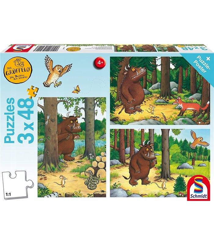 

Gruffalo 3w1 z bajki 3x48 el Schmidt