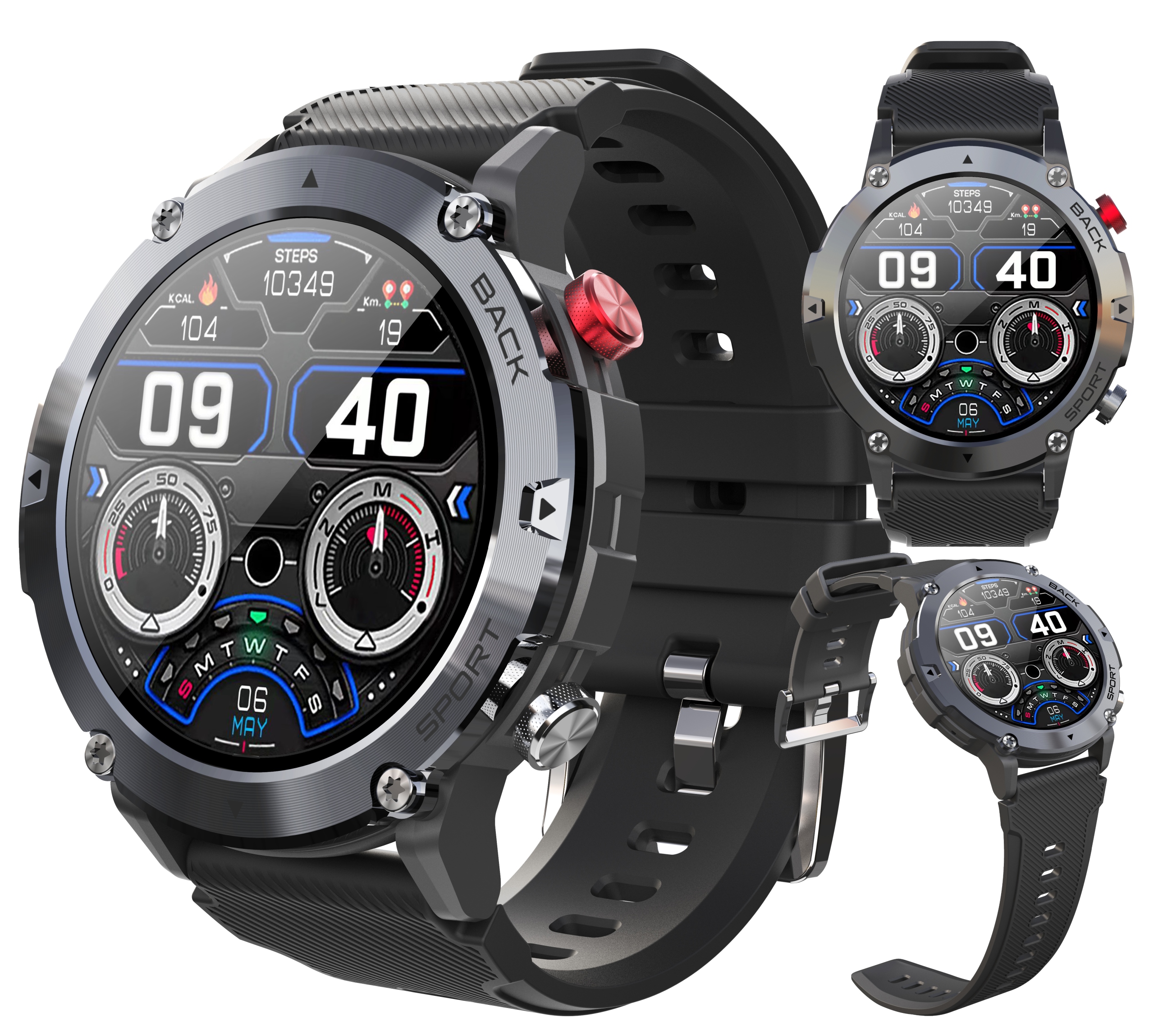 

Smartwatch Męski Zegarek Ekg Puls Rozmowy Sport