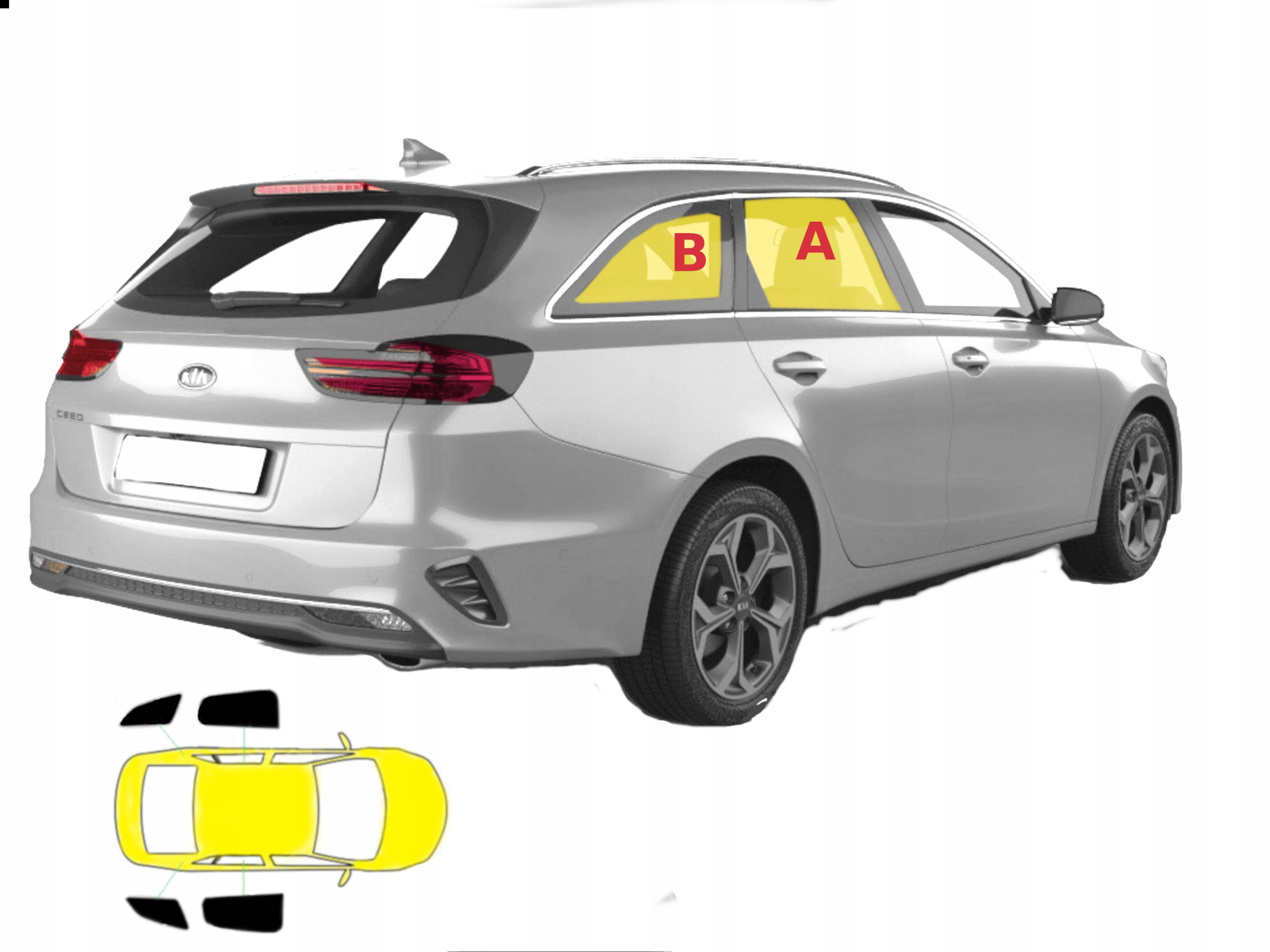 

Zasłonki przeciwsłoneczne Kia Ceed 3 kombi- 4 szt.