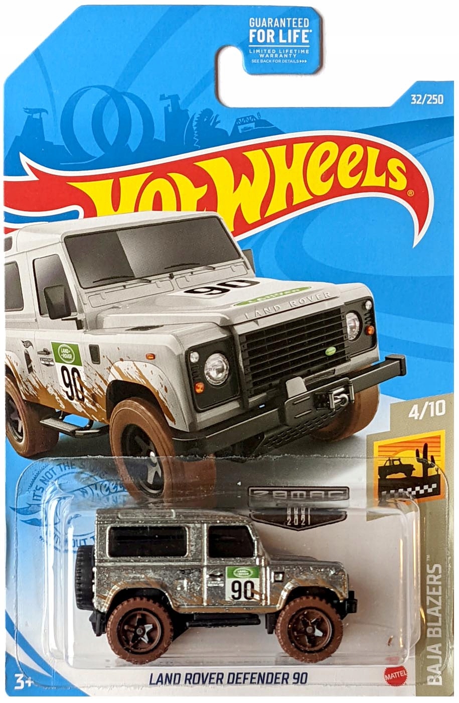 

Hot Wheels Land Rover Defender 90 Zamac Uszko. Op.
