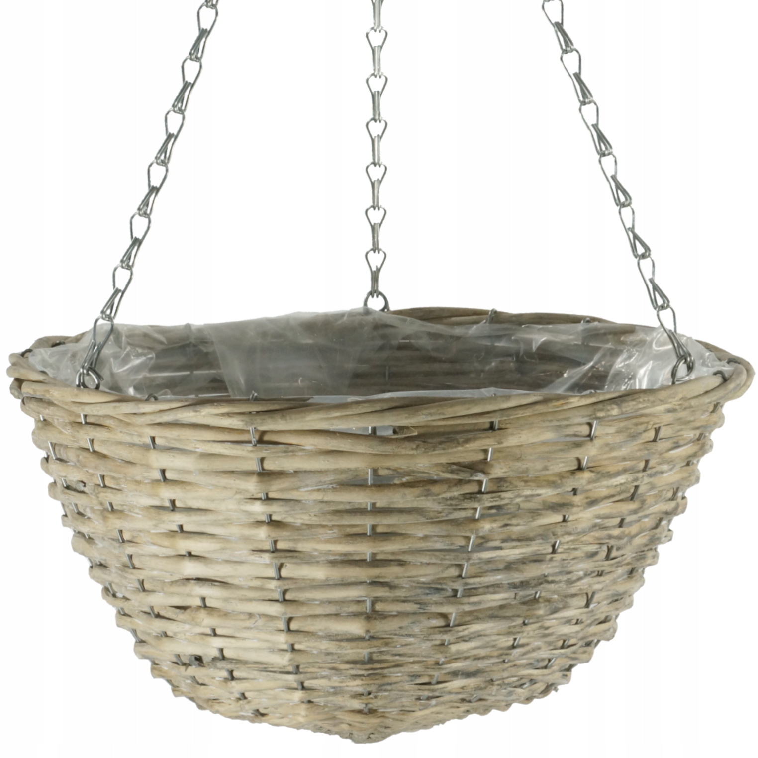 

Kwietnik wiszący wiklinowy misa szary 30cm folia