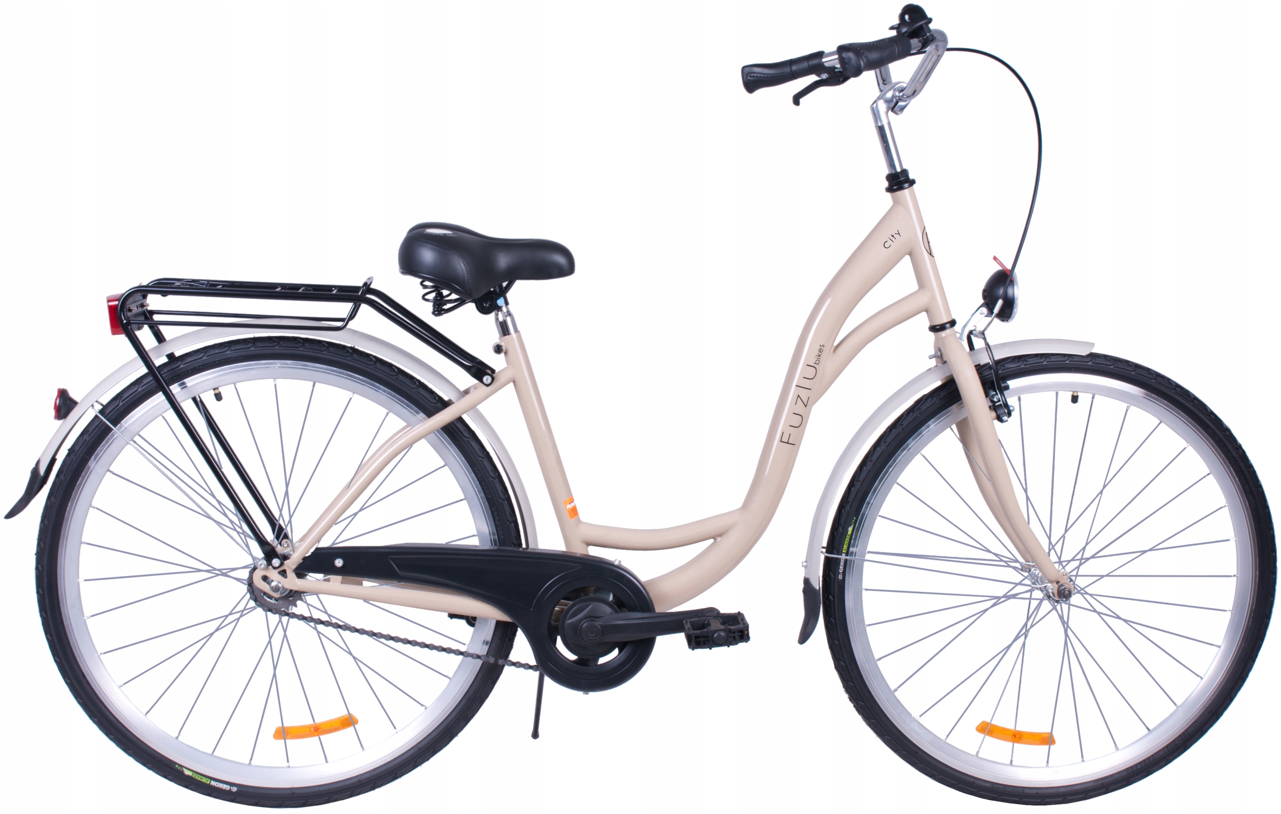 Rower miejski 28 Fuzlu City S1 beżowy