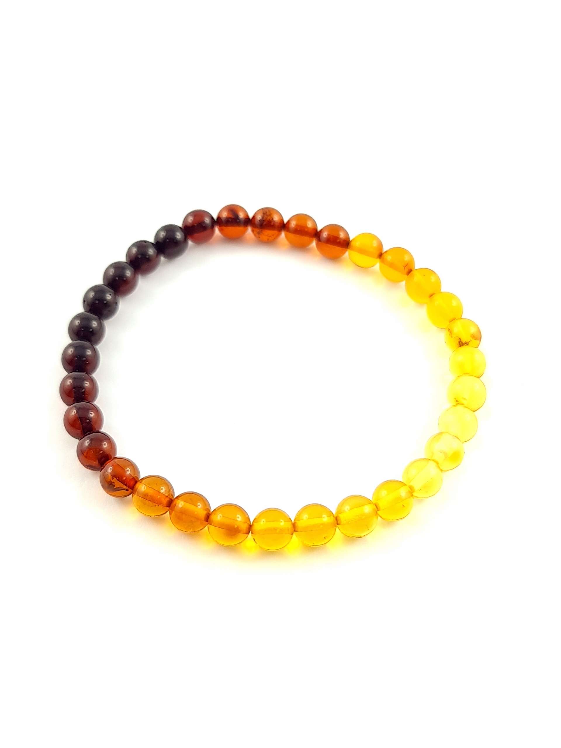 

Bransoletka bursztyn amber, kulka, rainbow
