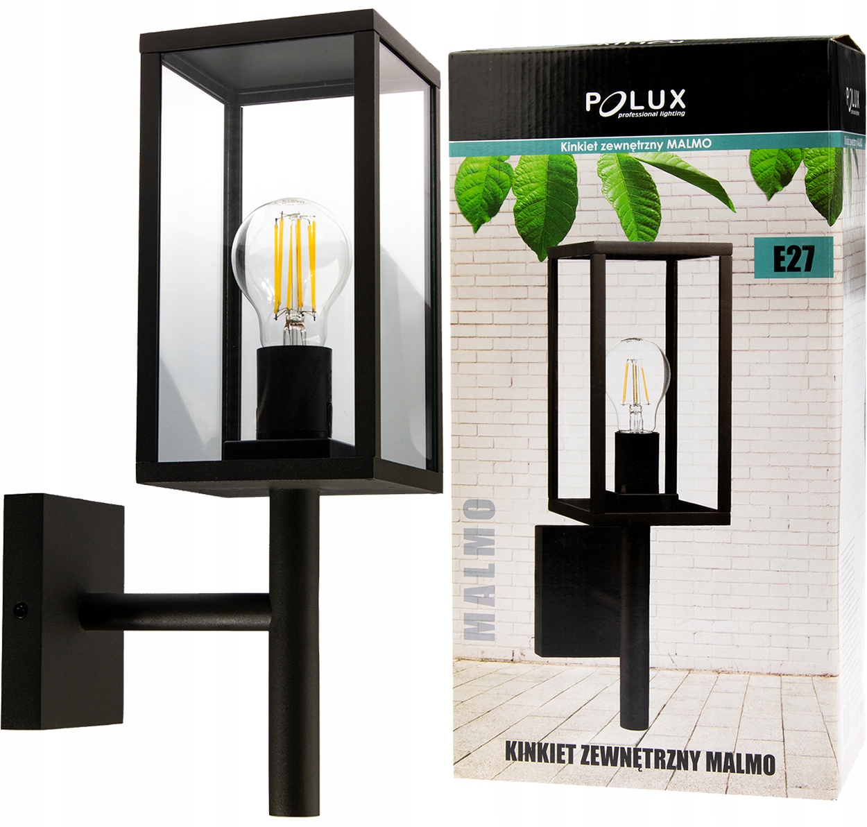 

Kinkiet Ogrodowy Lampa Elewacyjna 38cm do Led E27