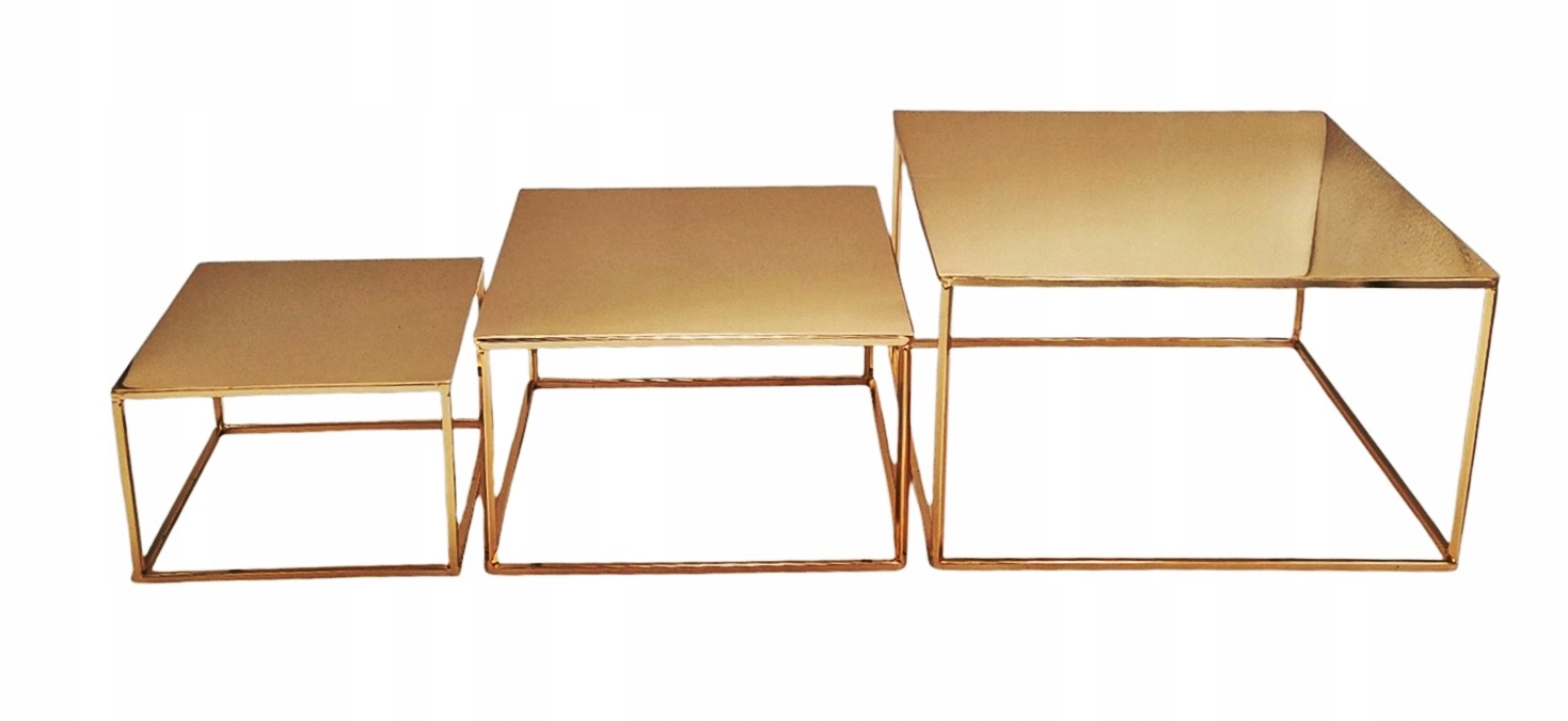 Sada Kovových Podestov Na Sladký Stôl BCT4509 Štvorcová na vystavenie