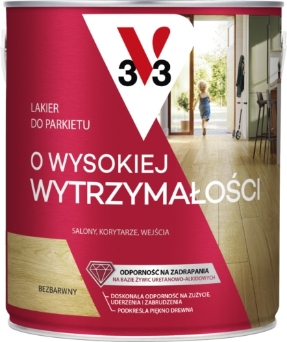 V33 Lakier do parkietu Wysoka Wytrzymałość 5L Mat