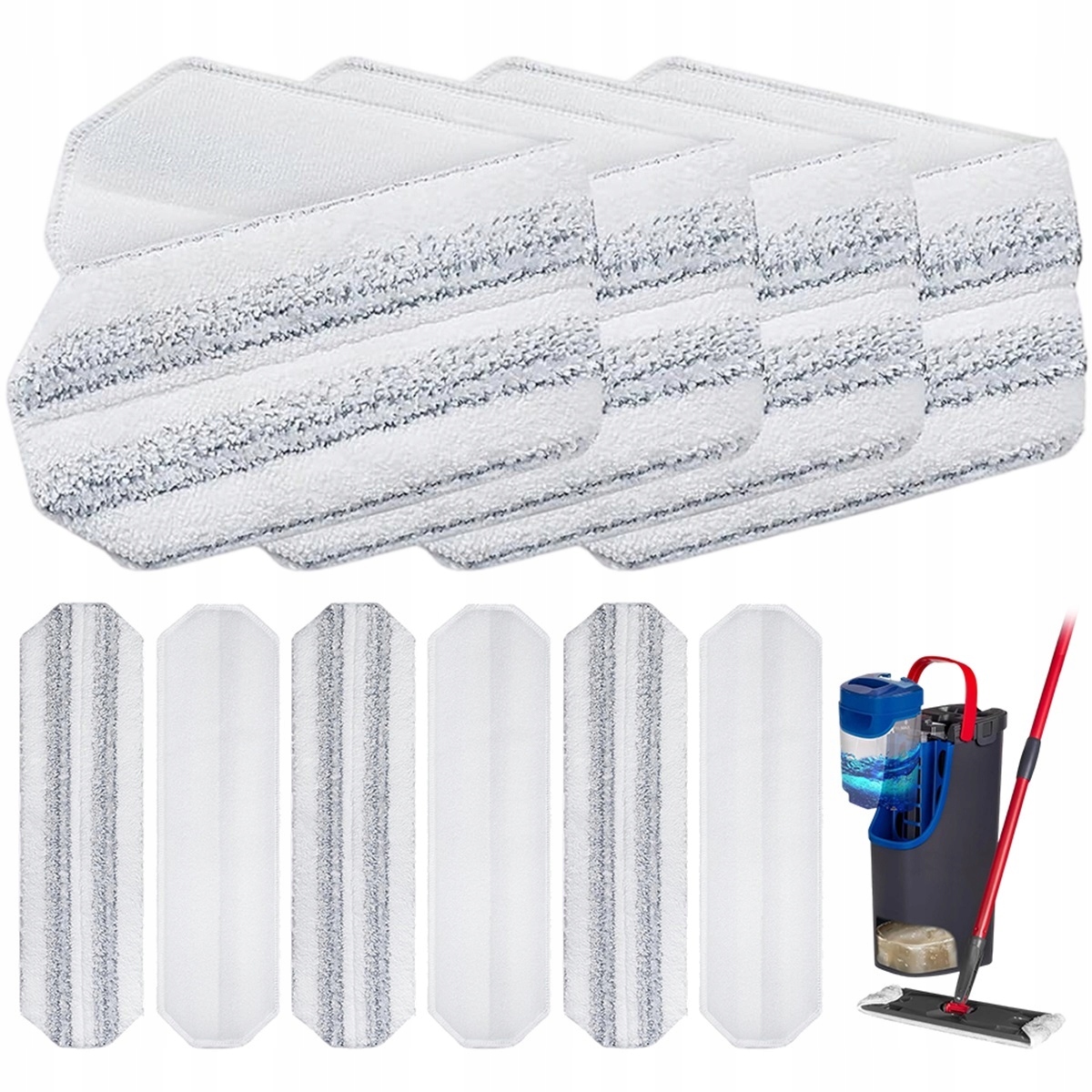 Levně Mikrovláknové Vložky 10 Ks Pro O-cedar H2PRO, Silná Absorpce Vody