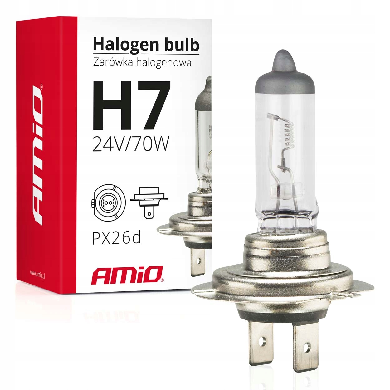 Żarówka Halogenowa H7 24V 70W filtr Uv E4 Żarówki