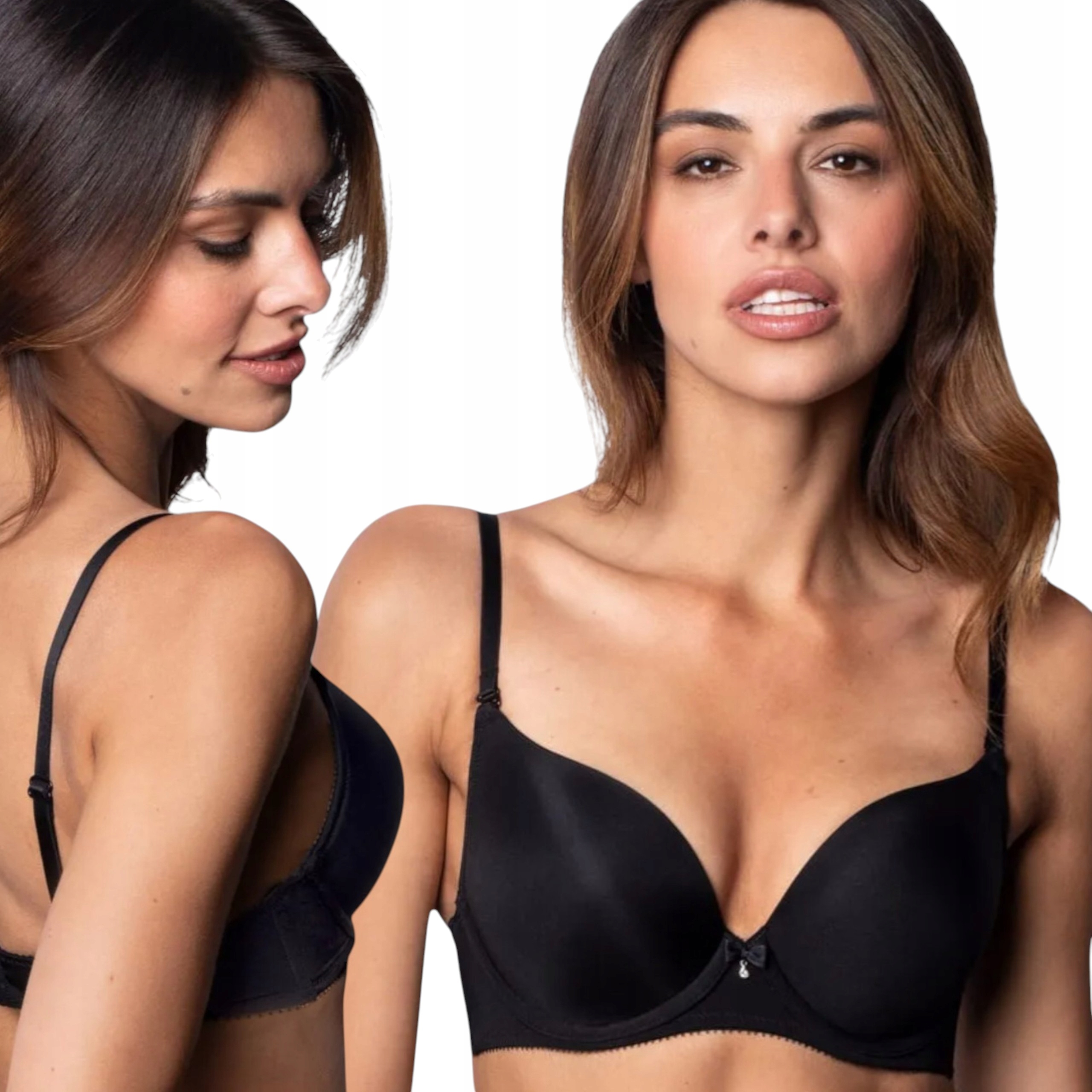 Podprsenka Agio DB-9214 push-up hladká Černá E 70