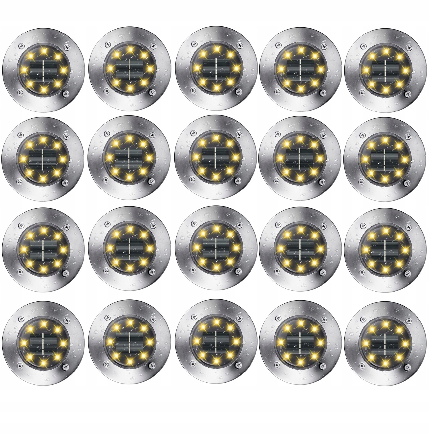 

Lampki Ogrodowe Solarne Gruntowe Led Dyski 20szt