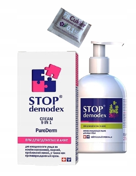 

Zestaw Stop demodex krem 9 w 1 mydło nużyca