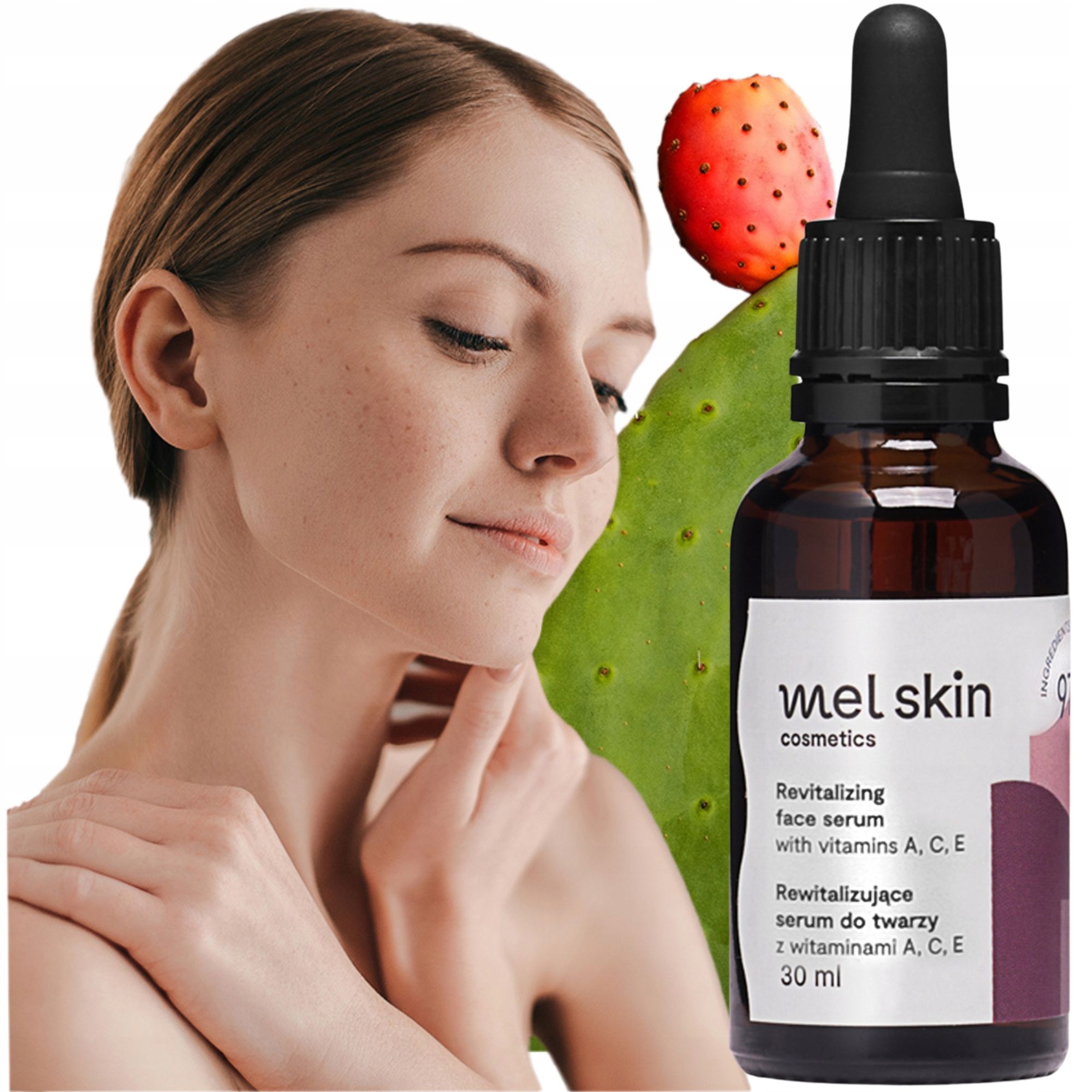 Revitalizační pleťové sérum S Vitamíny A, C, E a opunciovým olejem Mel Skin