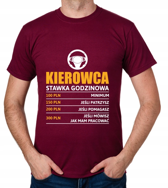 

koszulka Kierowca stawka godzinowa prezent