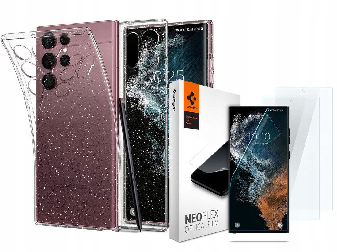 

Zestaw Spigen Etui Do Galaxy S22 Ultra +folia x2