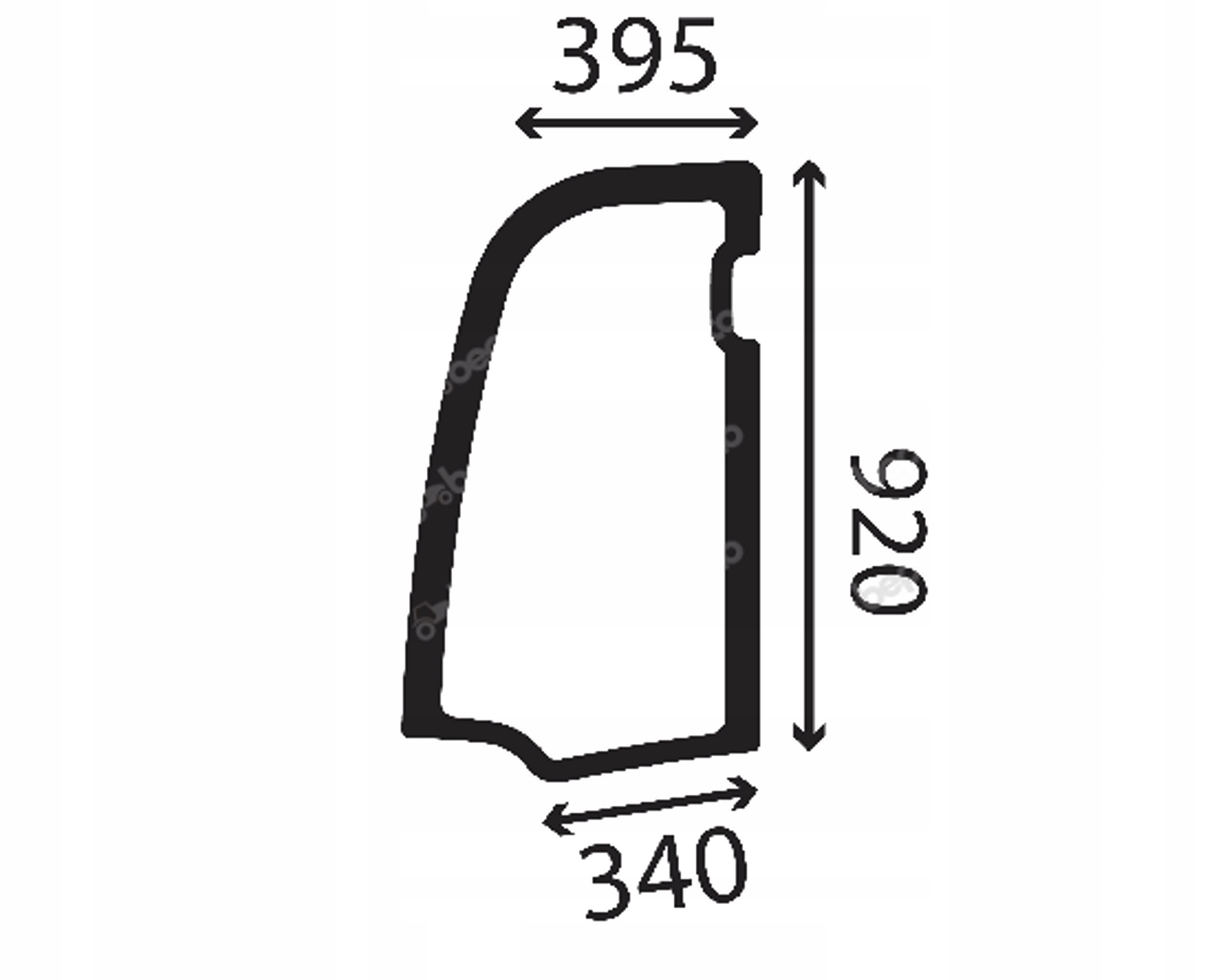 sklo Jcb horní dveře 827/80397