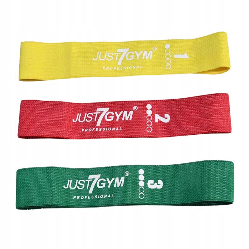 ZESTAW 3 GUM MINI BAND MATERIAŁOWYCH TAŚM FITNESS