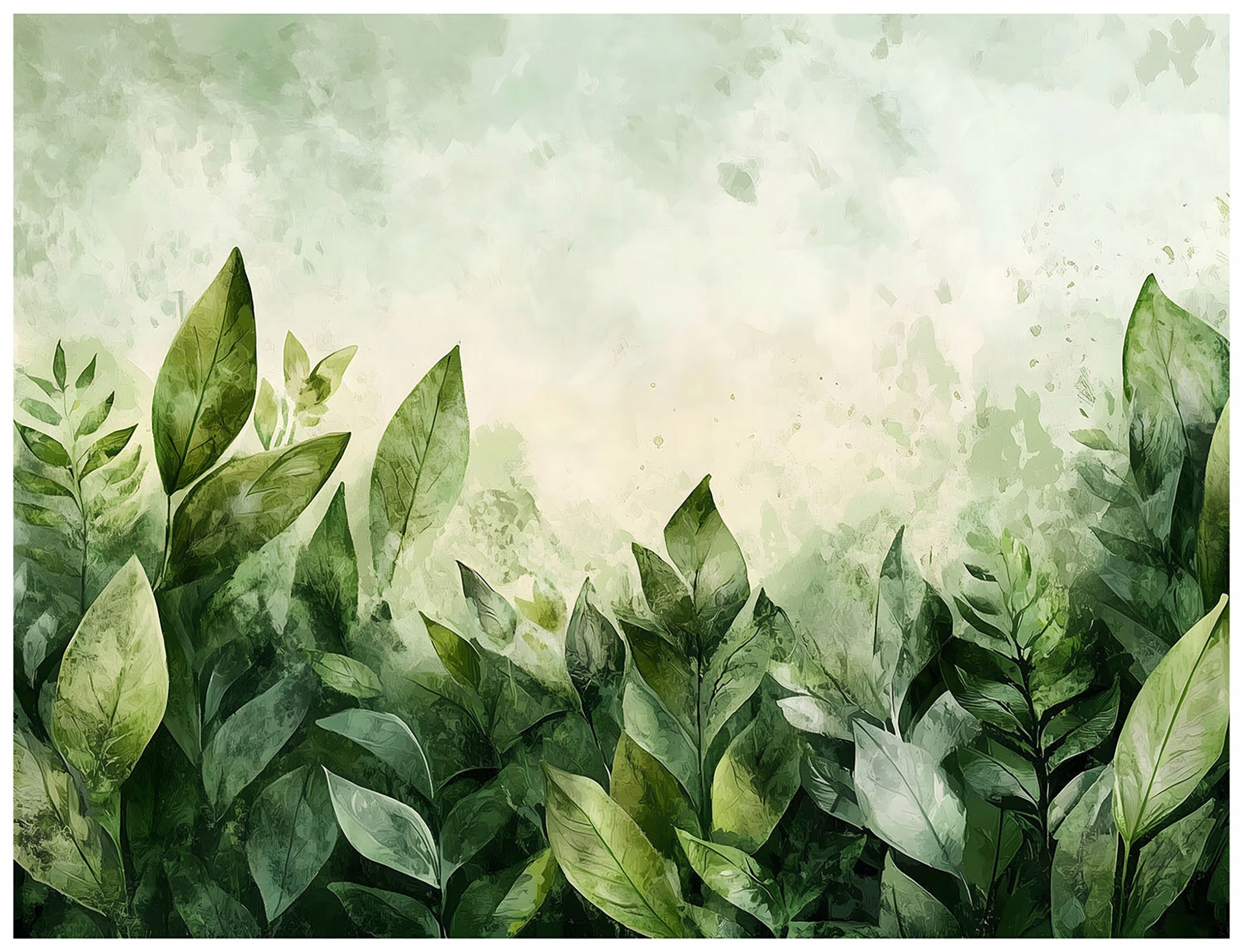 Fototapeta Zelená oáza Listy Eko Harmonie do obývacího pokoje 300x210 lepidlo