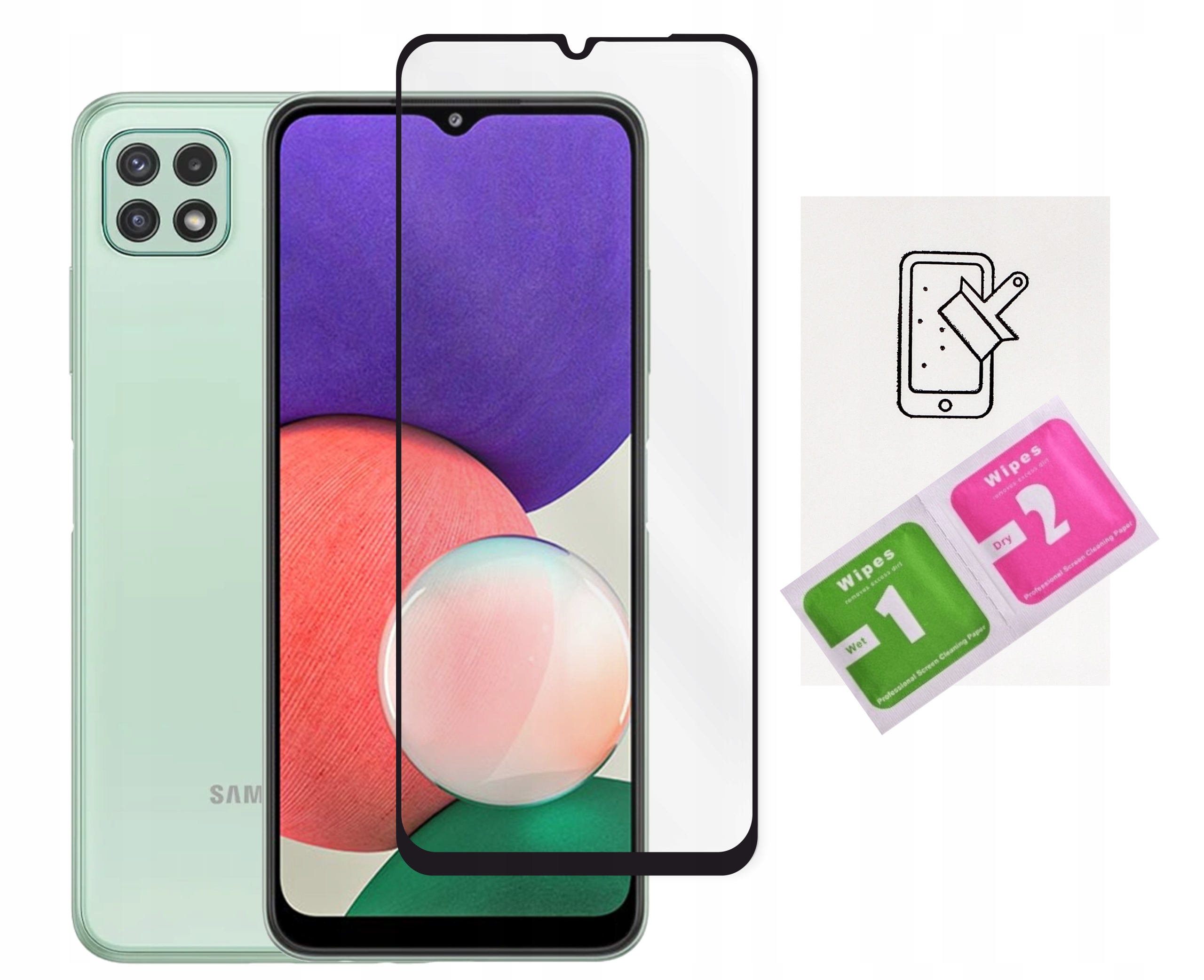 

Szkło 9D Full Glue Do Samsung Galaxy A22 5G Glass