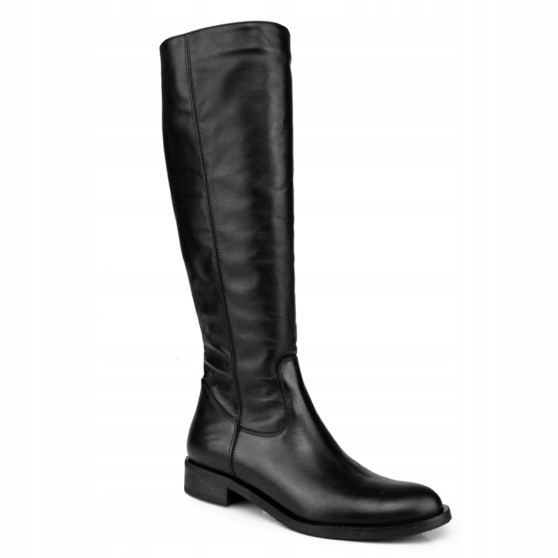 

Carinii B5828 Kozaki Oficerki Skóra Lico Czarne