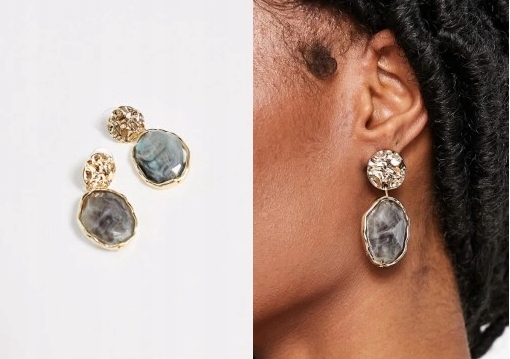 WISZĄCE KOLCZYKI NA SZTYFCIE RECLAIMED VINTAGE