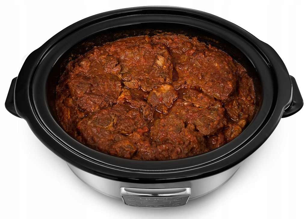Wolnowar Slow Cooker Garnek ceramiczny 4,5L Yoer 280W INOX LCD +Programator Funkcje urządzenia opóźniony start podtrzymywanie temperatury