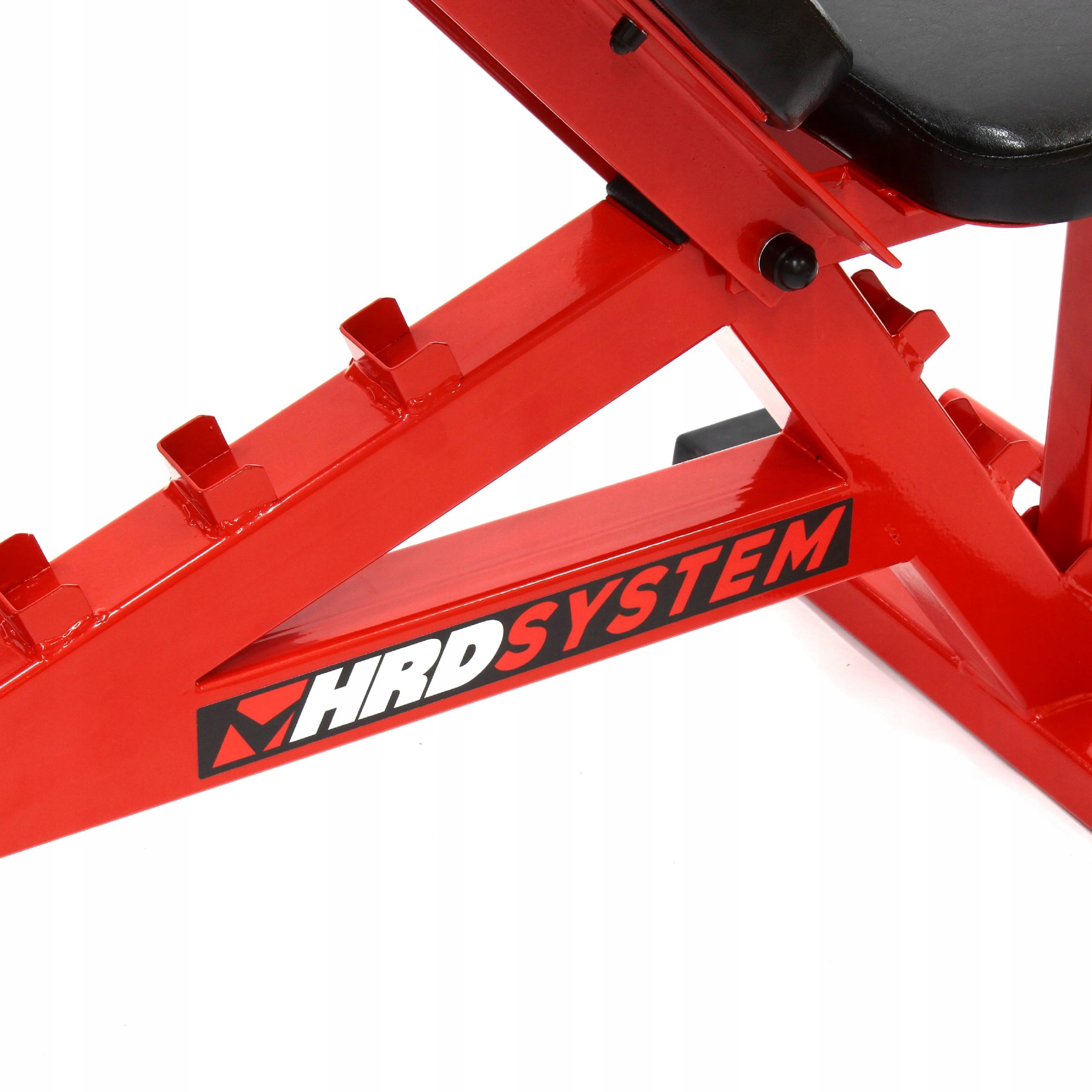 HRD SYSTEM ŁAWKA REGULOWANA TRENINGOWA PROFESIONALNA CZERWONA Model Profesjonalna