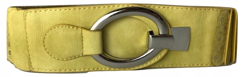 Pasek damski elastyczny na gumie XL 120 cm żółty