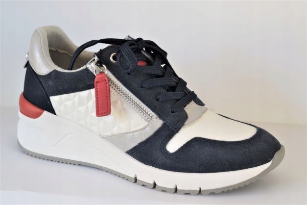 Tamaris 23702-26 Polobotky Tenisky Bílé/navy Vel. 40