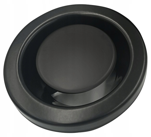 ANEMOSTAT WYWIEWNY 125mm CZARNY PŁASKI MAT + RAMKA Kod producenta EVF-125CZ