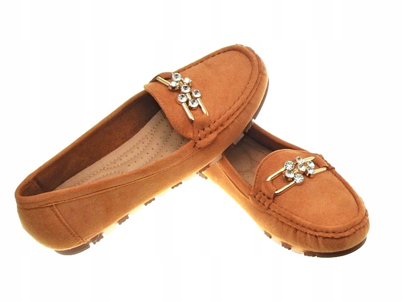 DAMSKIE ZAMSZOWE MOKASYNY Camel r.39 Marka inna