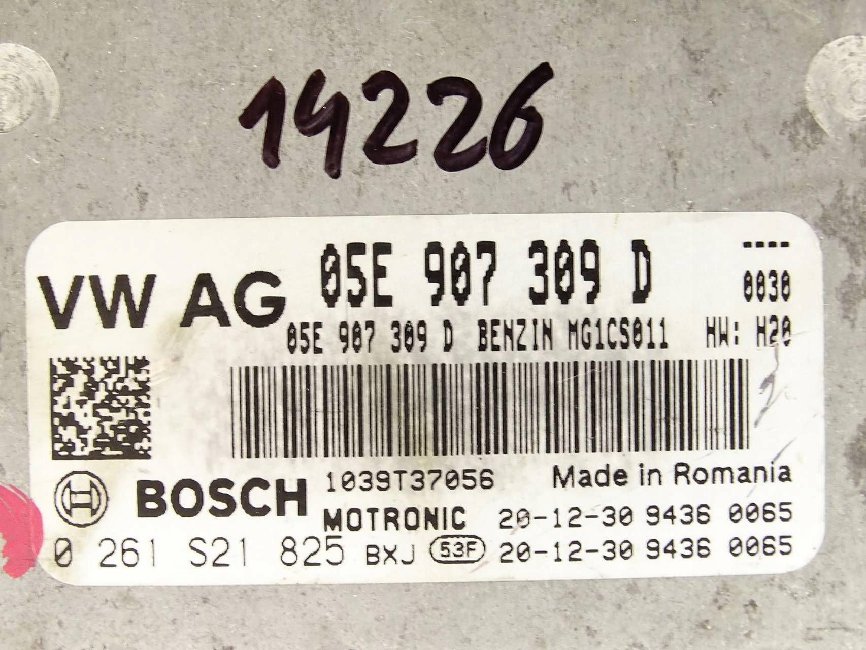 computer control unit of the engine ECU VW AUDI A3 8Y LEON IV 1.5 TSI 05E907309D