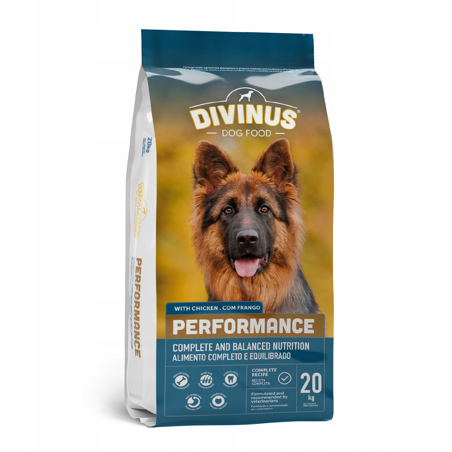 Levně Divinus Performance Krmivo pro psy Německý ovčák 20 kg