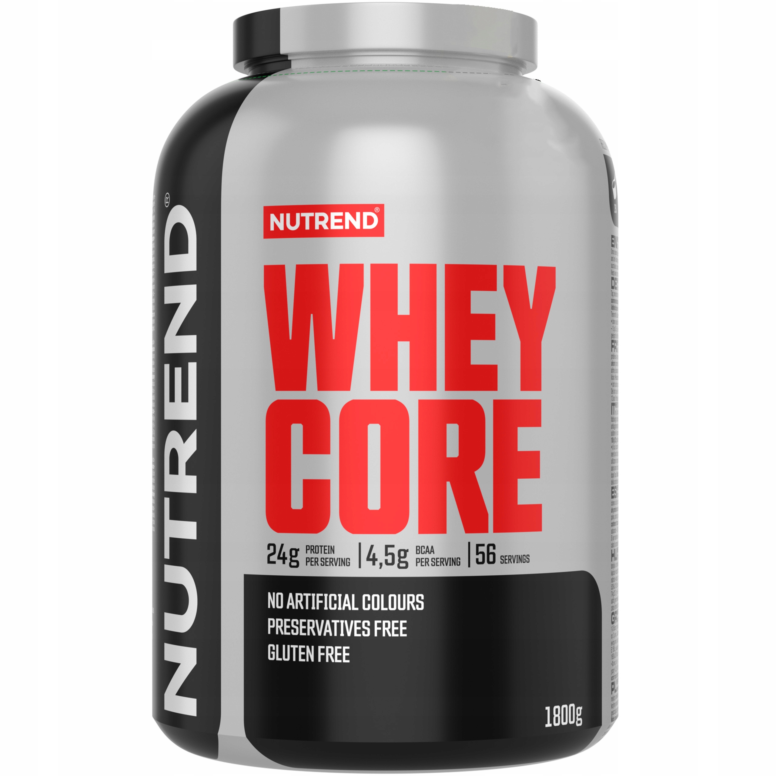 Syrovátkový Protein Wpc Nutrend Whey Core 1800 g Jahoda Bez Lepku