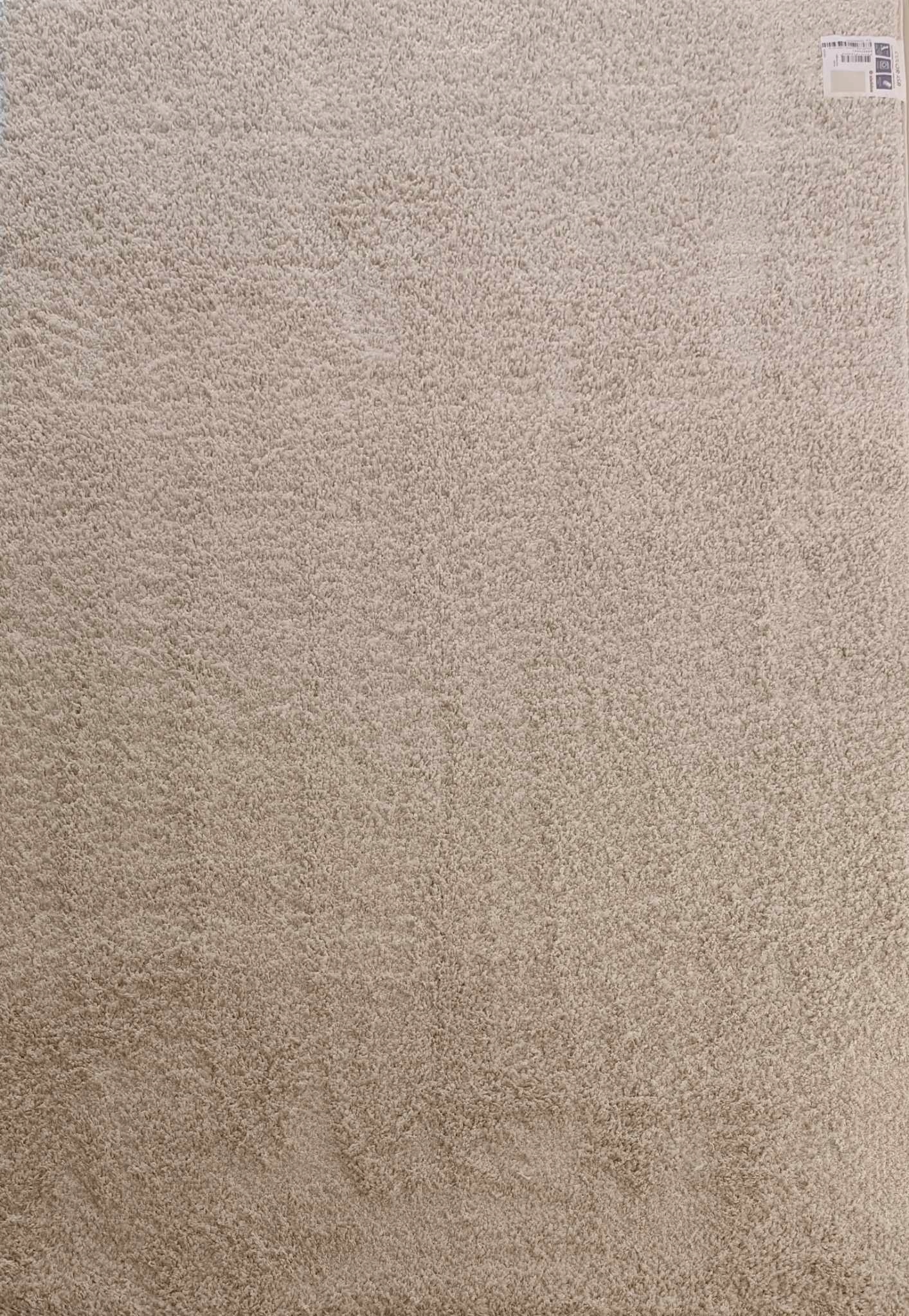 Mäkký krémový koberec jednofarebný, protišmykový, 133 x 200 cm