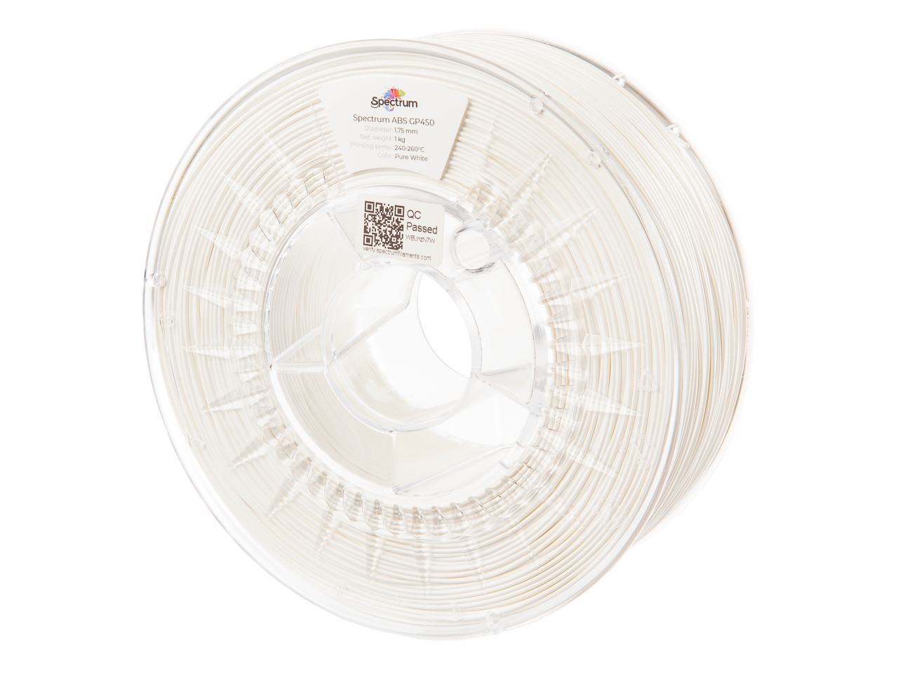 Filament Spectrum Abs GP450 Pure White Bílý 1,75 mm 1 kg