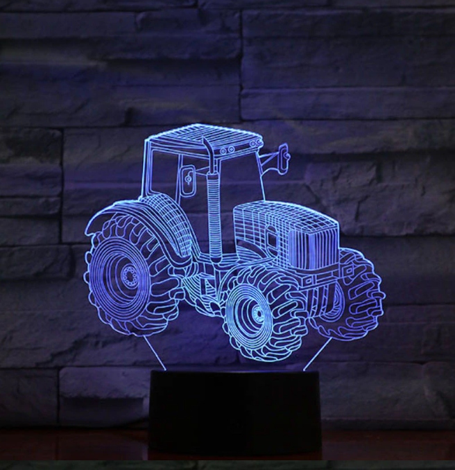 LAMPKA 3D LED Traktor Ciągnik 16 kolorów RGB Marka inna marka