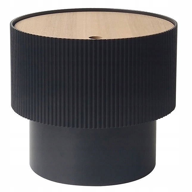 Kávový Stolek s úložným prostorem, kulatý, černý Ø38,5 cm