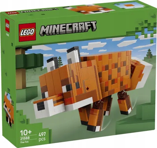Lego Minecraft Liška stavebnice 497 dílků figurka 10+ pohyblivá hlava