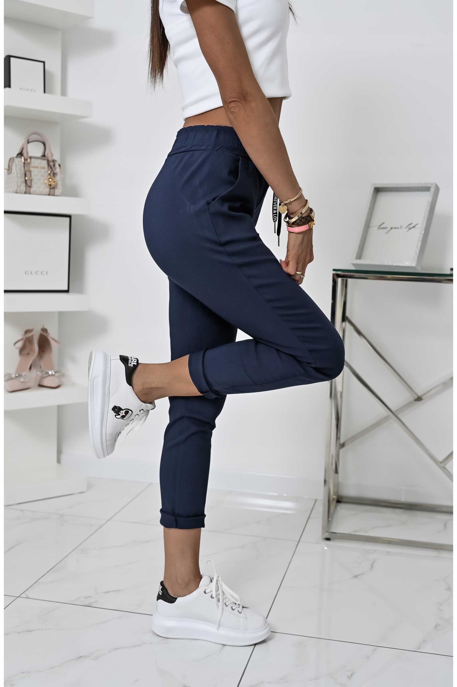 ELASTYCZNE WIOSENNE CYGARETKI JUNIORE! WZ.9 XXL Kolor niebieski