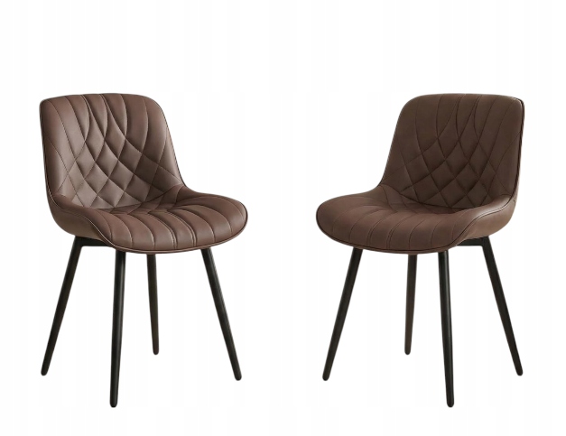 Sada 2 Jedálenských Stoličiek Do Obývacej Izby Čalúnené Stoličky hnedá, Stolička