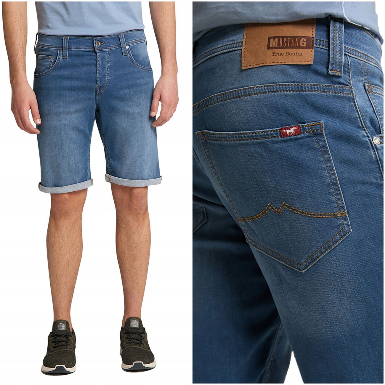 

Mustang Chicago Short Męskie Spodenki Jeansowe W35