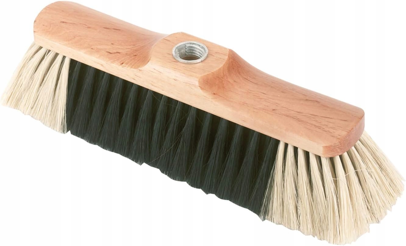 Levně Koště Kerbl s koňskými žíněmi 28 cm dřevěné se závitem na podlahy