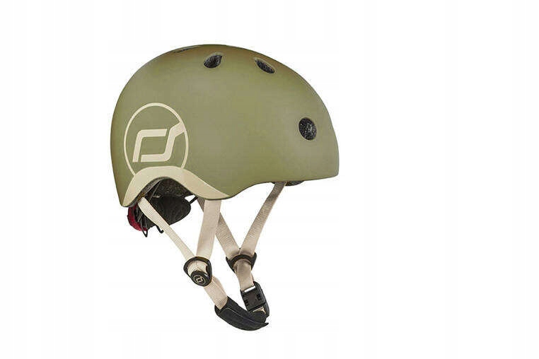 Scoot and Ride Kask ochronny 1-5 lat Xxs-s Lampka Led regulacja Olive