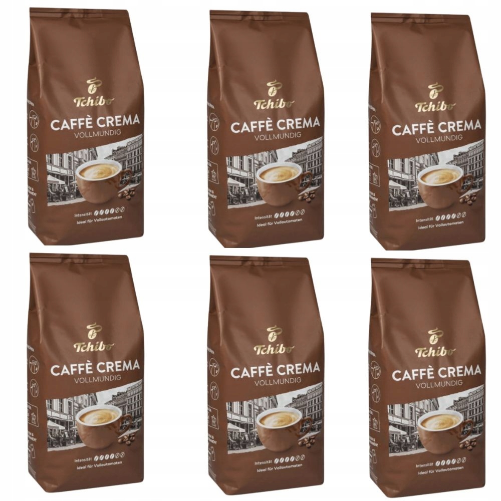 Levně Káva zrnková Tchibo Caffe Crema Vollmundig 100% arabica, sada káv 6 kg