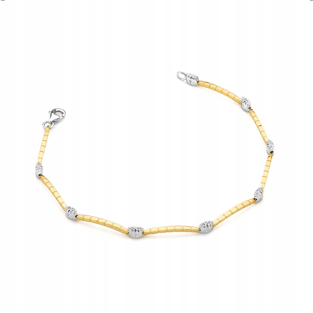 

Złota Bransoletka z Diamentami 585 + Grawer