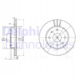 BG3555 DELPHI TARCZA HAMULCA DAIHATSU CUORE 07- Liczba tarcz w ofercie 1