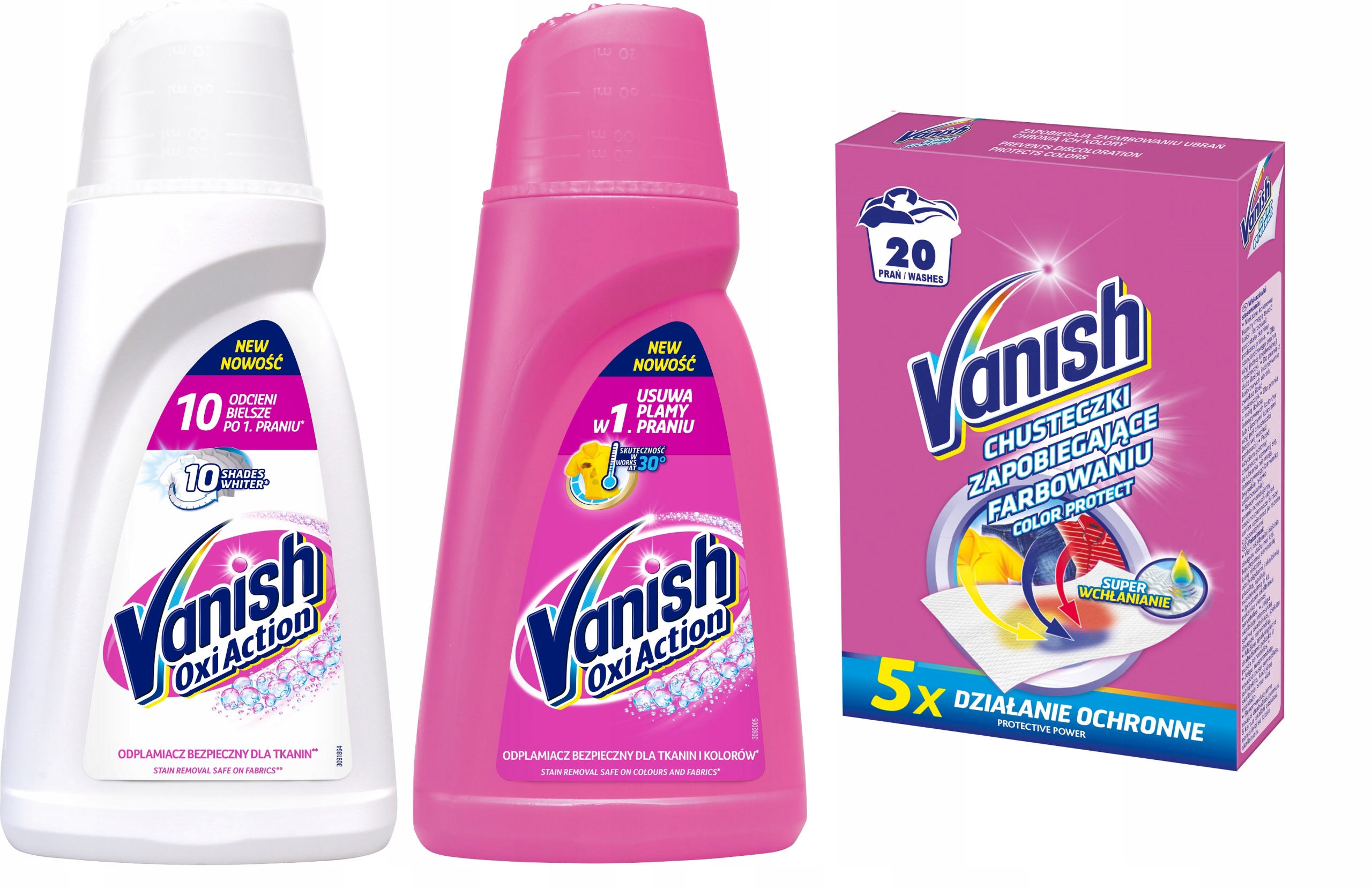 

Vanish Oxi Odplamiacz Żel 2l + Vanish Chusteczki