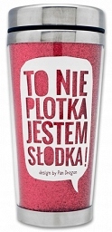 

Termiczny śmieszny kubek z nadrukiem różowy