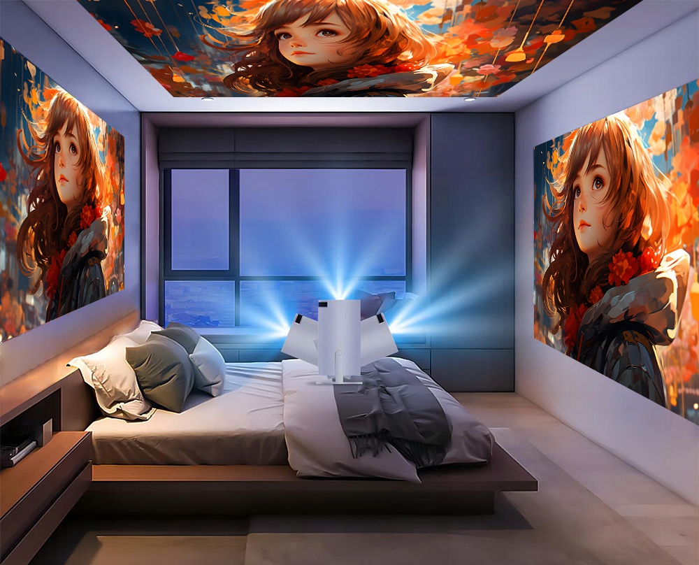 Projektor Przenośny BLOW Menu PL Smart TV FHD Głośnik Kabel HDMI ZESTAW Waga produktu z opakowaniem jednostkowym 0.81 kg