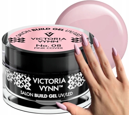 Vivtoria Vynn Build Gel Stavební Gel na nehty Č. 08 Pink Cover 50 ml
